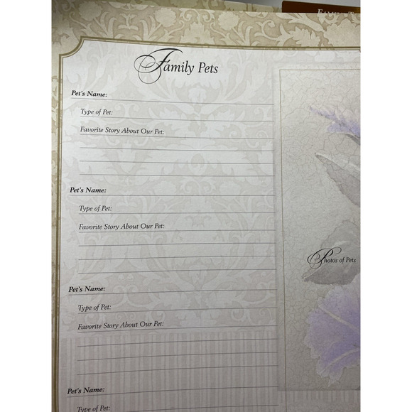 Mothers Memories Journal Keepsake Binder Pockets Acid Free Hummingbird Flowers - Picture 12 of 16